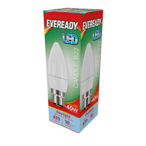 Eveready LED Candle 6W 470lm Daylight 6500k B22