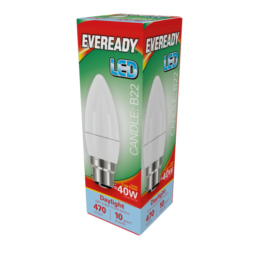 Eveready LED Candle 6W 470lm Daylight 6500k B22