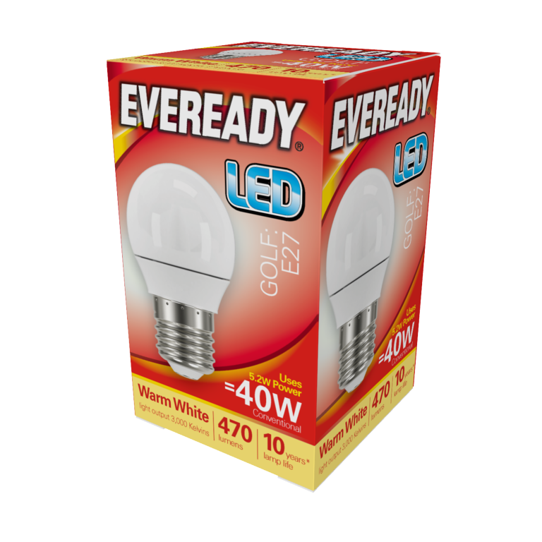 Eveready LED Golf 6w 470lm Warm White 3000k E27