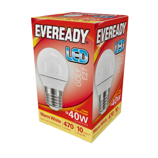 Eveready LED Golf 6w 470lm Warm White 3000k E27