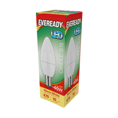 Eveready LED Candle 6W 470lm Warm White 3000k B15