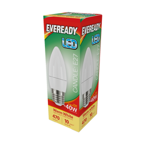 Eveready LED Candle 6W 470lm Warm White 3000k E27