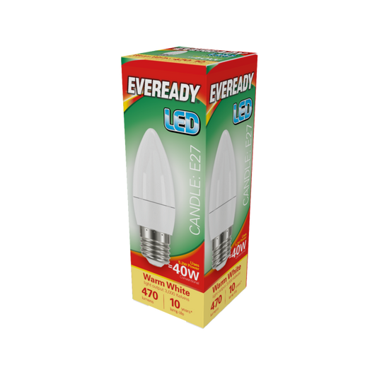 Eveready LED Candle 6W 470lm Warm White 3000k E27