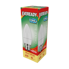Eveready LED Candle 6W 470lm Warm White 3000k B22