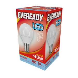 Eveready LED Golf 6w 480lm Daylight 6500k B15