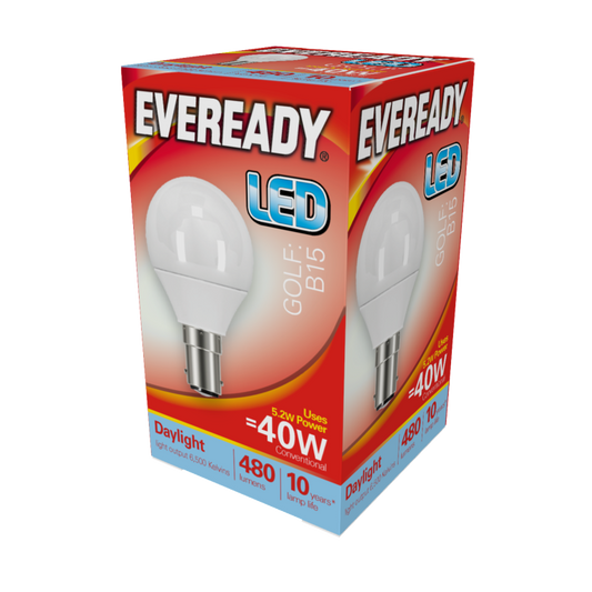Eveready LED Golf 6w 480lm Daylight 6500k B15