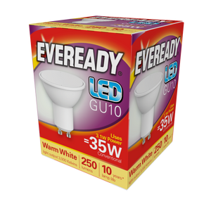 Eveready LED GU10 3W 235lm Warm White 3000k
