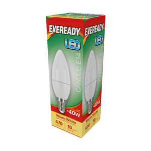 Eveready LED Candle 6W 470lm Warm White 3000k E14
