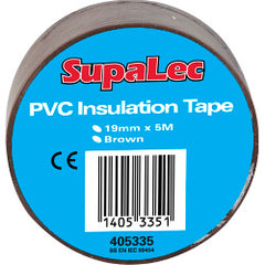 Securlec PVC Insulation Tape Pack 10 Brown 5m