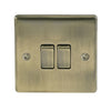 BG 2 Gang Switch Antique Brass