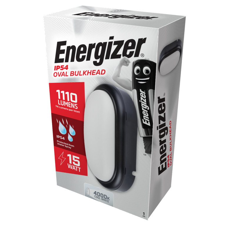 Energizer LED Oval Bulkhead IP54 15w 4000k Cool White