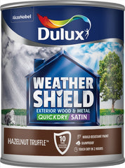 Dulux Weathershield Quick Dry Satin 750ml Black