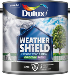 Dulux Weathershield Quickdry Satin 2.5L Black