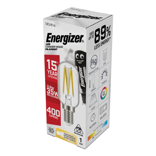 Energizer Filament LED Cooker Hood E14 3.8w 420lm