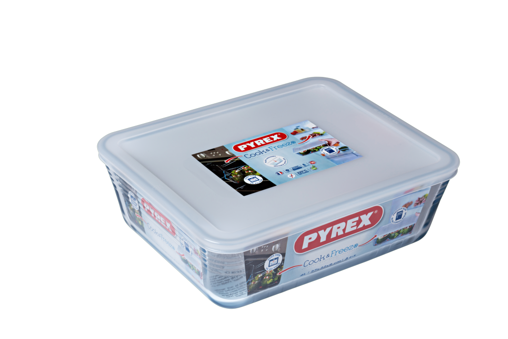 Pyrex Rectangular Dish With Lid 4L