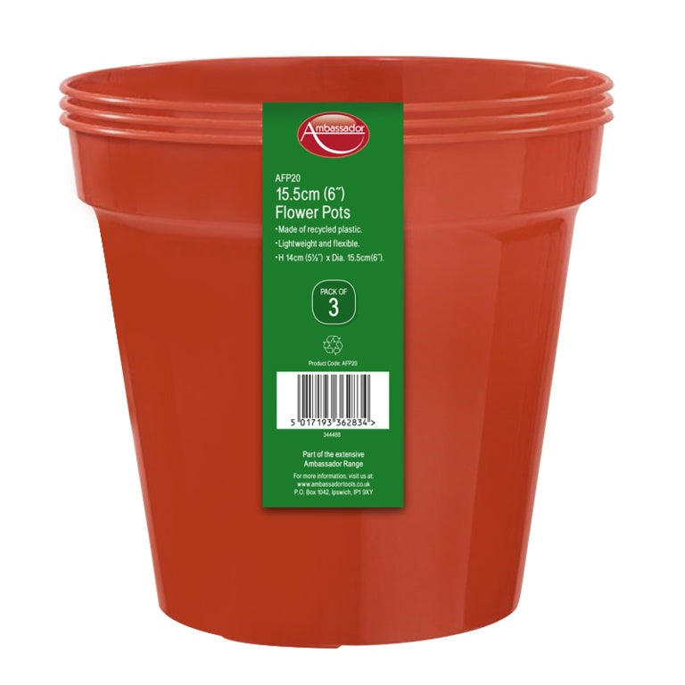 Ambassador Flower Pots 3" Pack 10