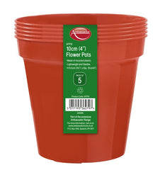 Ambassador Flower Pots 5" Pack 5
