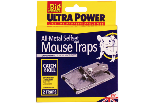 Ultra Power All Metal Self Set Mouse Trap Twin Pack