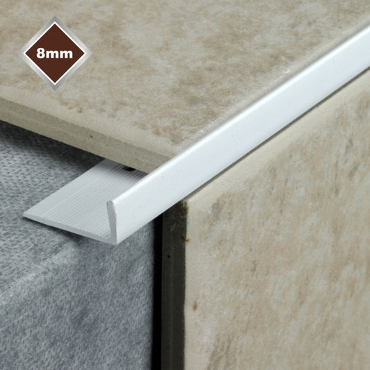 Tile Rite 8mm L Profile PVC Tile Trim White