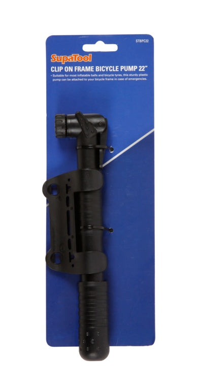 SupaTool Clip On Bicycle Pump 22"