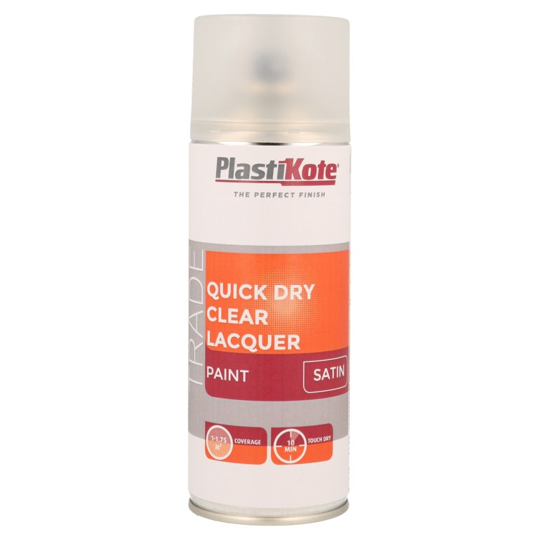 PlastiKote Quick Dry Clear Lacquer 400ml Satin