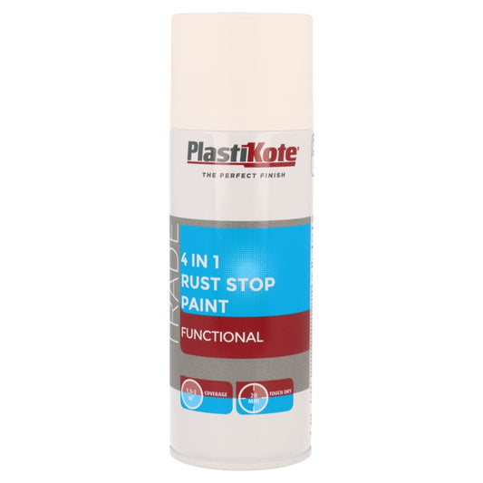 PlastiKote 4 in 1 Rust Treatment Spray 400ml White