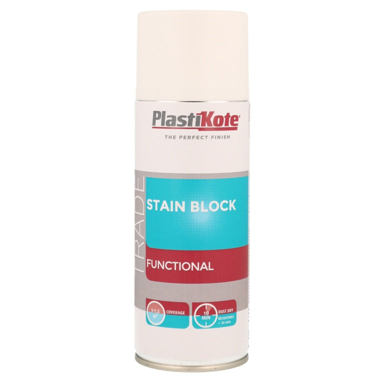 PlastiKote Stain Block Spray 400ml White
