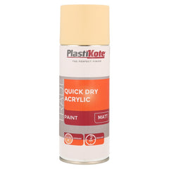 PlastiKote Quick Dry Acrylic Spray 400ml Magnolia