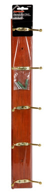 SupaHome Hat and Coat Rack with 5 Hooks Antique Pine Finish