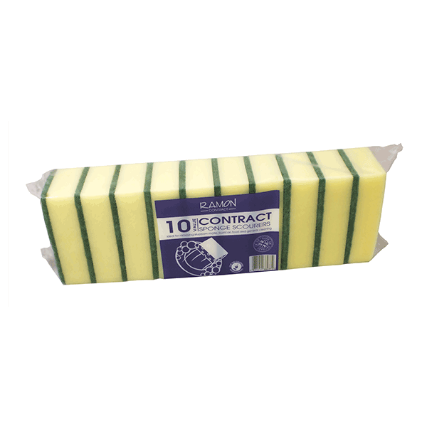 Ramon Contract Sponge Scourers Pack 10