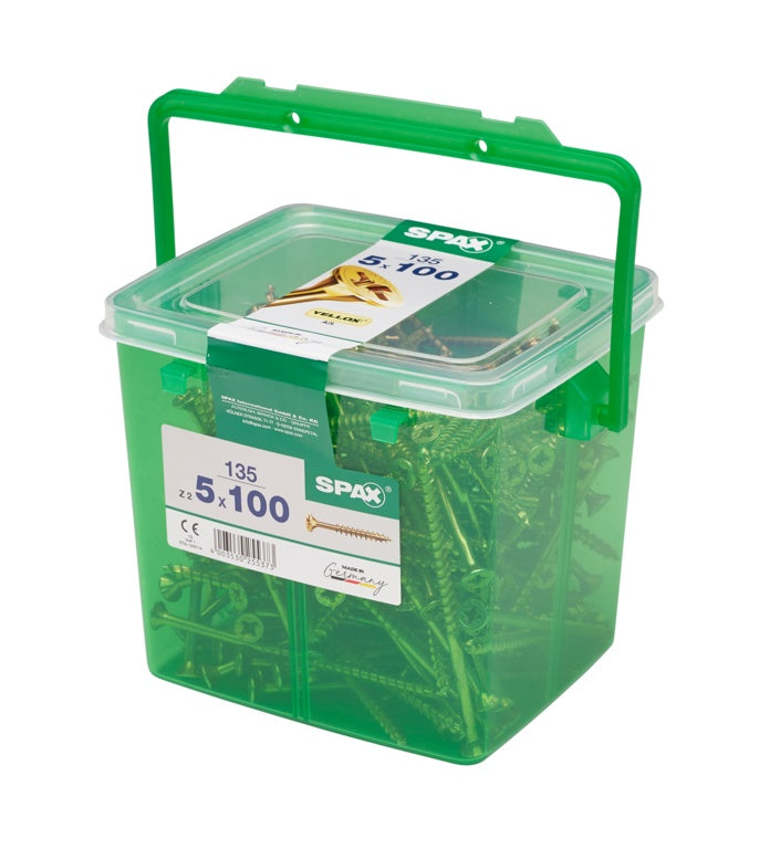 Spax Yellox Woodscrews 5 x 100mm 135 Piece