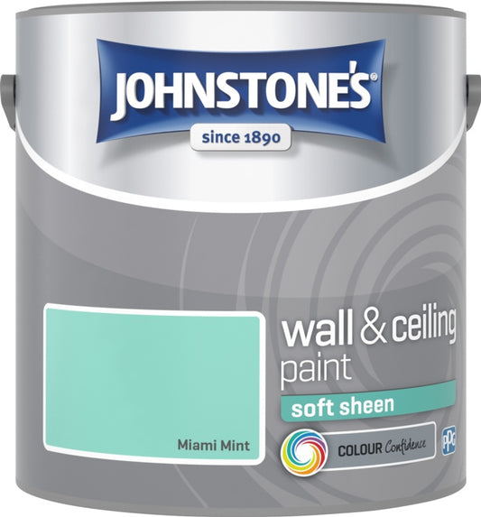 Johnstone's Wall & Ceiling Soft Sheen 2.5L Miami Mint