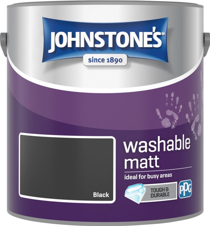 Johnstone's Washable Matt 2.5L Black