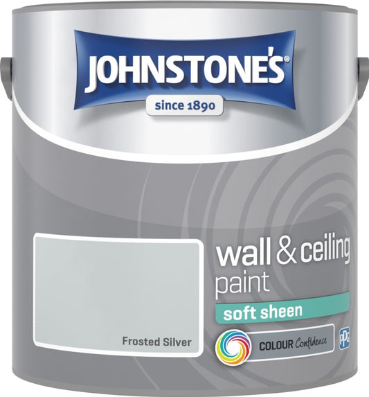 Johnstone's Wall & Ceiling Soft Sheen 2.5L Frosted Silver
