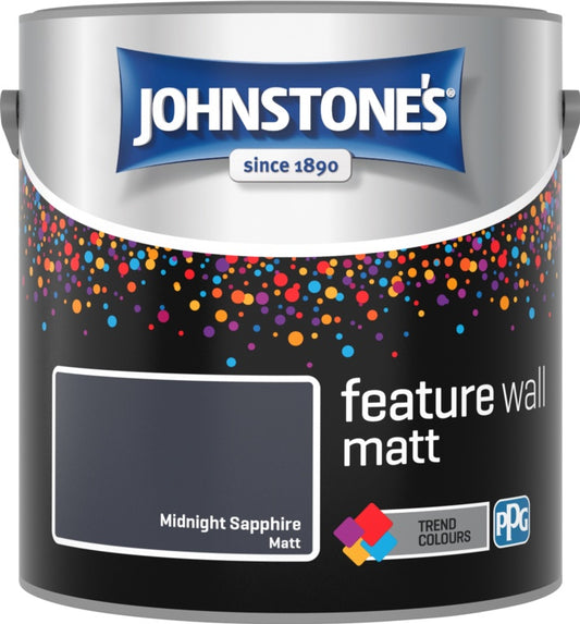 Johnstone's Feature Wall Matt 2.5L Midnight Sapphire