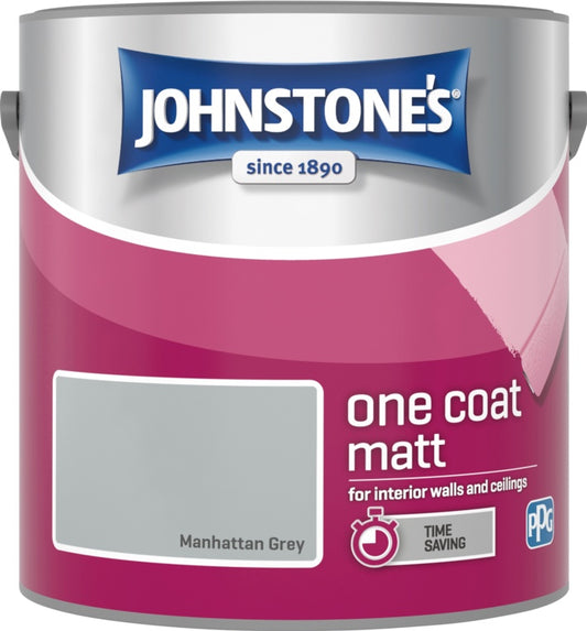 Johnstone's One Coat Matt 2.5L Manhattan Grey