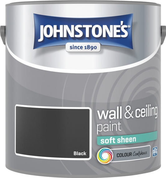 Johnstone's Wall & Ceiling Soft Sheen 2.5L Black