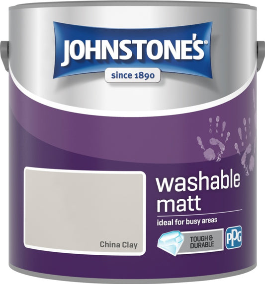 Johnstone's Washable Matt 2.5L China Clay