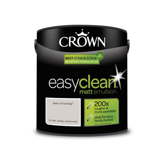 Crown Easyclean Matt Emulsion 2.5L Dash of Nutmeg