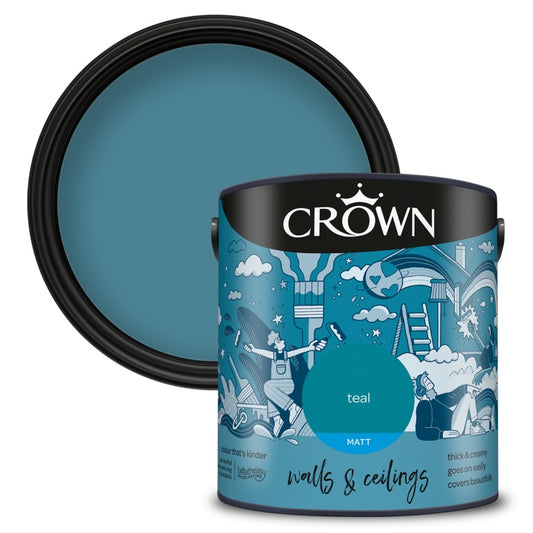 Crown Walls & Ceilings Matt 2.5L Teal