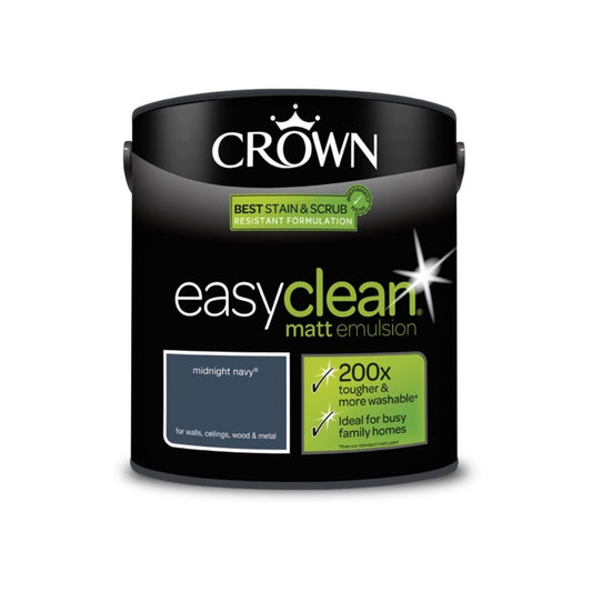 Crown Easyclean Matt Emulsion 2.5L Midnight Navy