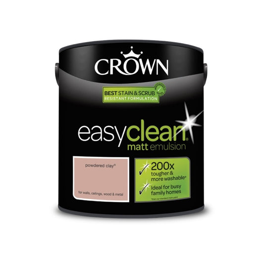 Crown Easyclean Matt Emulsion 2.5L Powdered Clay