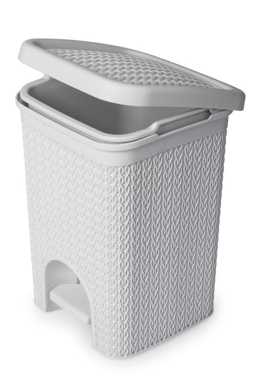 Blue Canyon Lace Design Pedal Bin 5L White