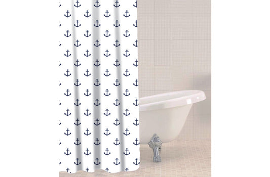 Sabichi Shower Curtain 180 x 180cm Anchor