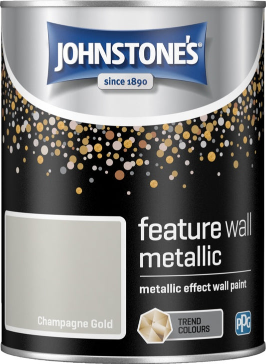Johnstone's Feature Wall Metallic 1.25L Champagne Gold