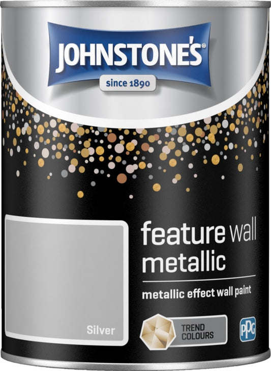Johnstone's Feature Wall Metallic 1.25L Silver