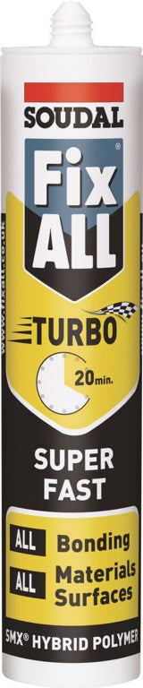 Soudal Fix All Turbo Adhesive White 290ml