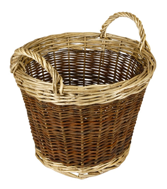 Hearth & Home Two Tone Log Basket 30cm