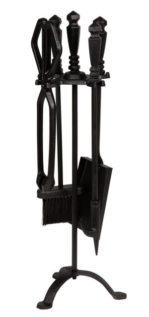 Hearth & Home Black Companion Temple Set 5 Piece 24"