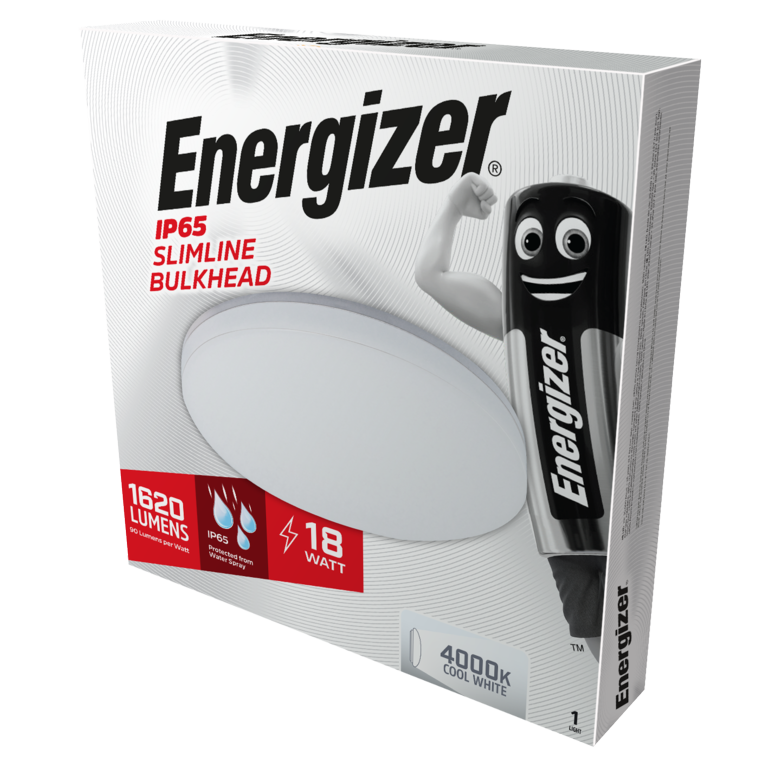 Energizer IP54 Slimline Bulkhead Cool White 18w